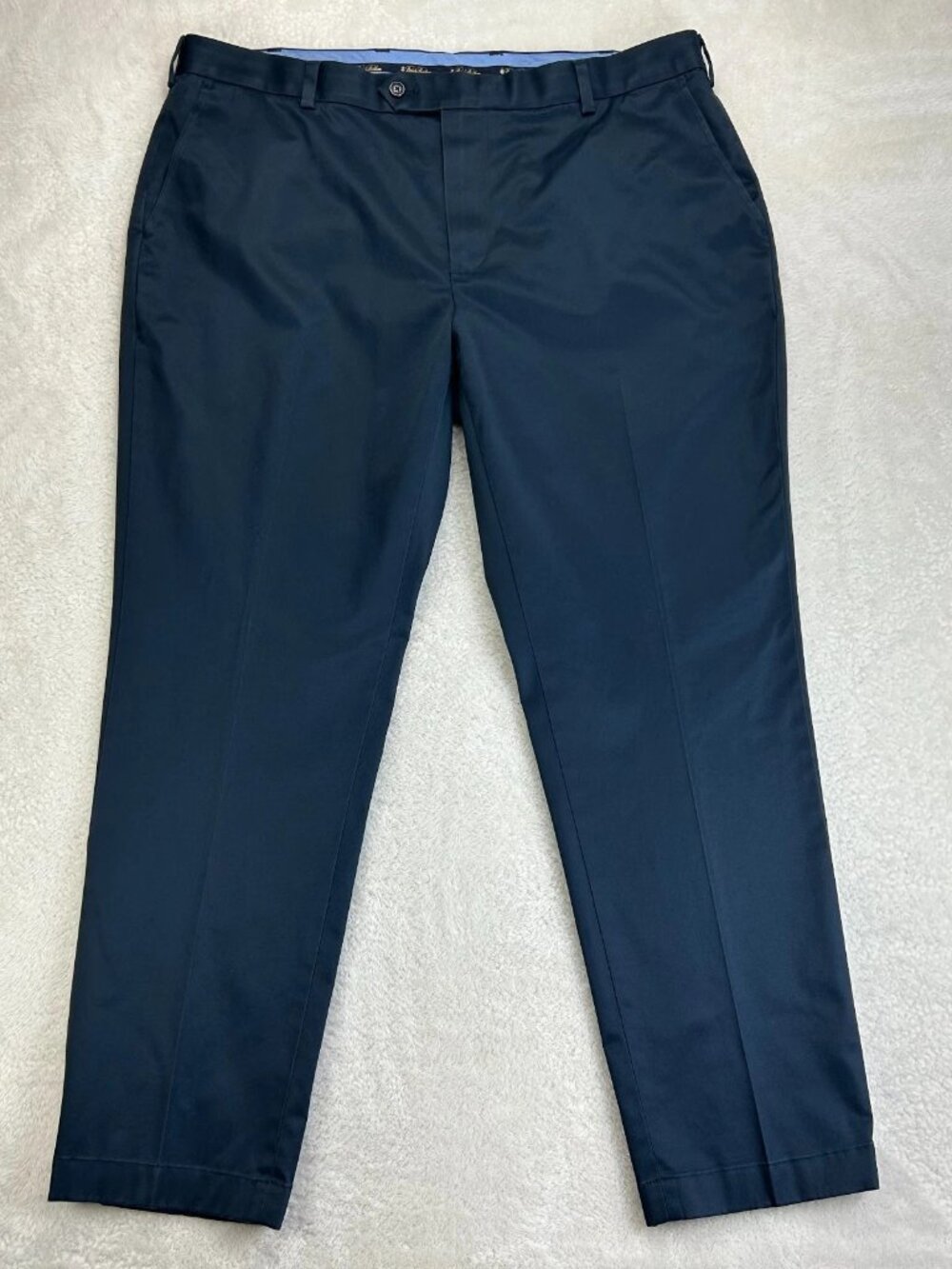 Brooks Brothers Advantage Chino Milano Pants Mens 40x30 Blue Mid Rise Formal - Picture 1 of 16
